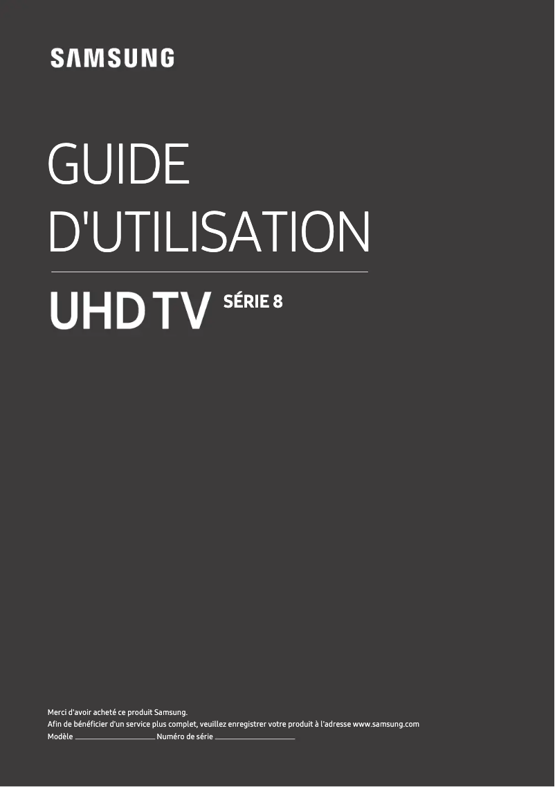 Imagen de la primera página del manual del dispositivo UA65NU8500R