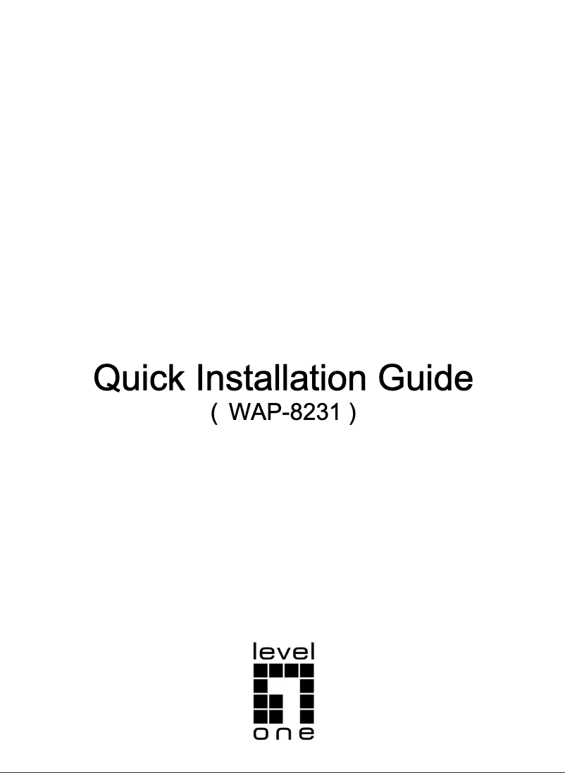 Página 1 del manual Manual de usuario LevelOne WAP-8231