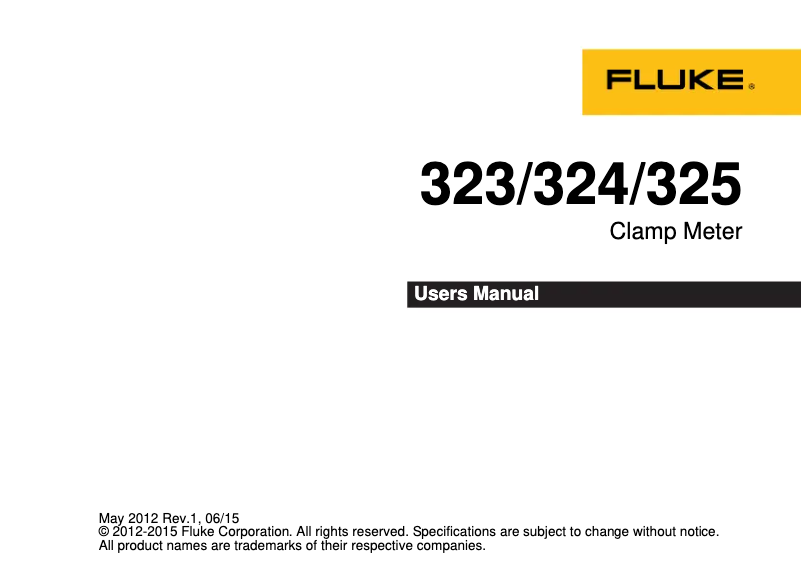 Imagen de la primera página del manual del dispositivo 323 True RMS