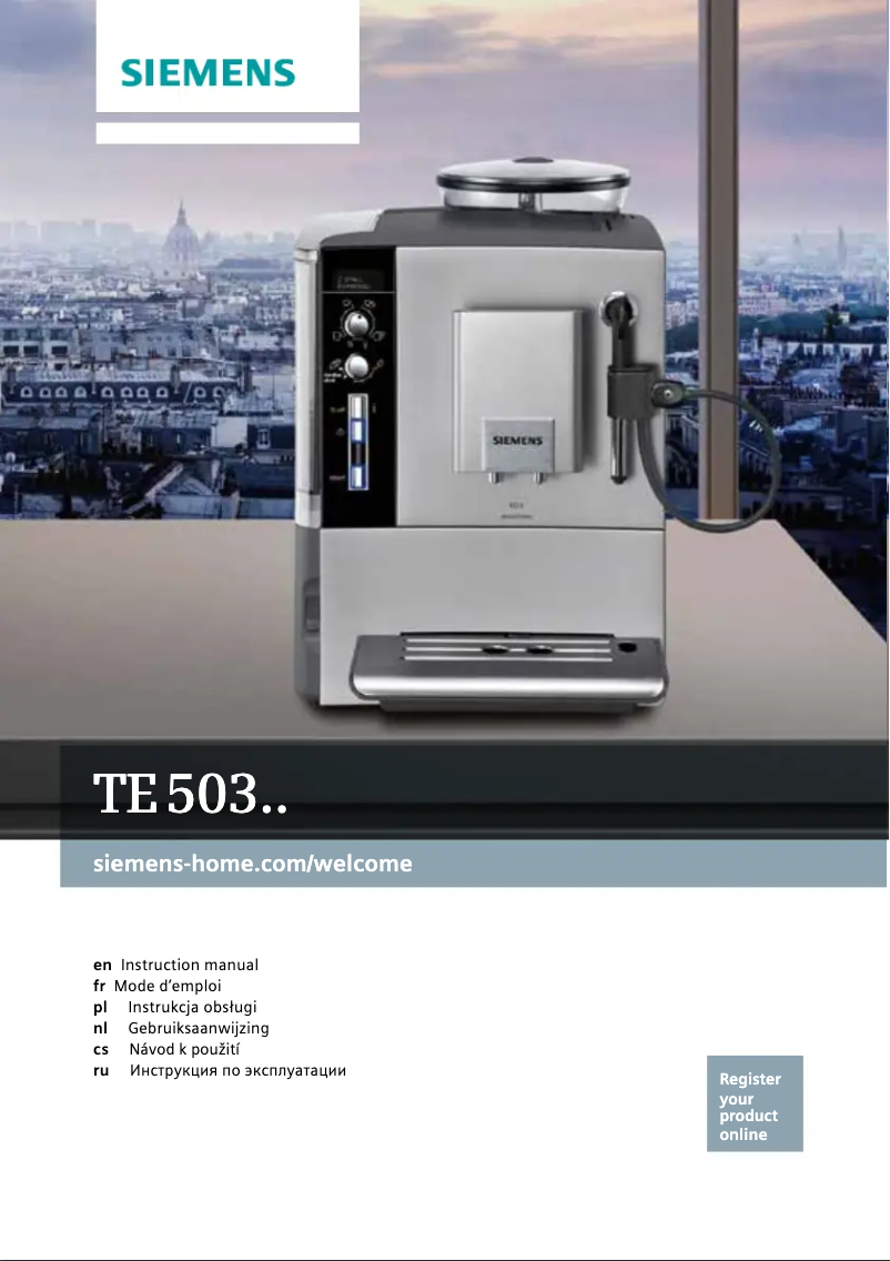 Página nº 1 - Manual de uso y mantenimiento Siemens EQ.5 Macchiato TE503209RW