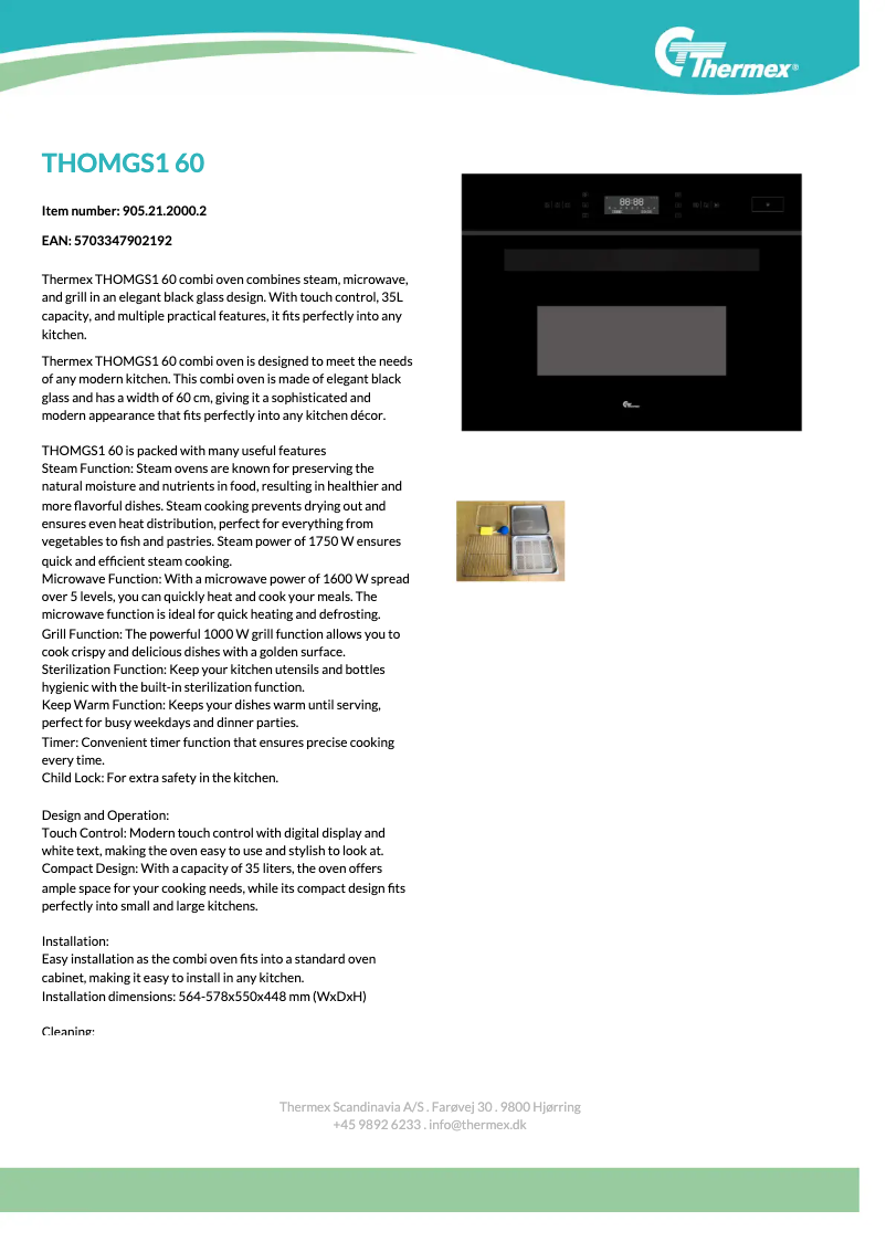 Imagen de la primera página del manual del dispositivo THOMGS1