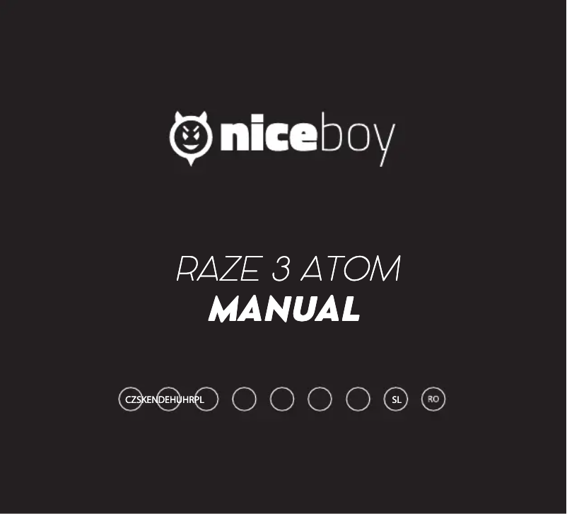 Página 1 del manual Manual de usuario Niceboy RAZE 3 Atom