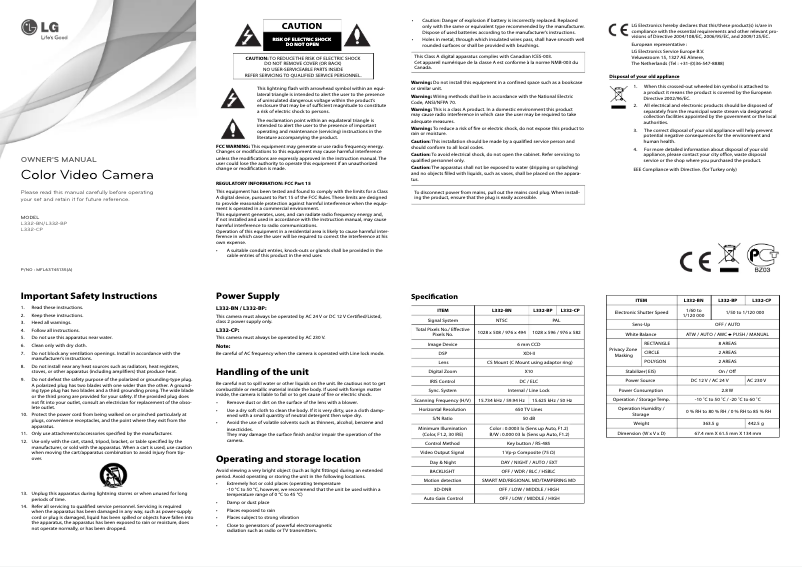 Página nº 1 - Manual de usuario LG L332