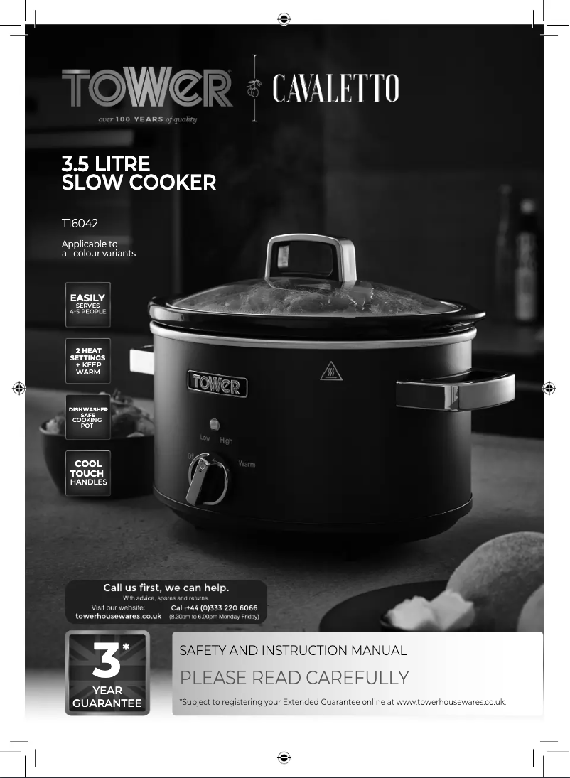 Página 1 del manual Manual de usuario Tower Cavaletto T16042