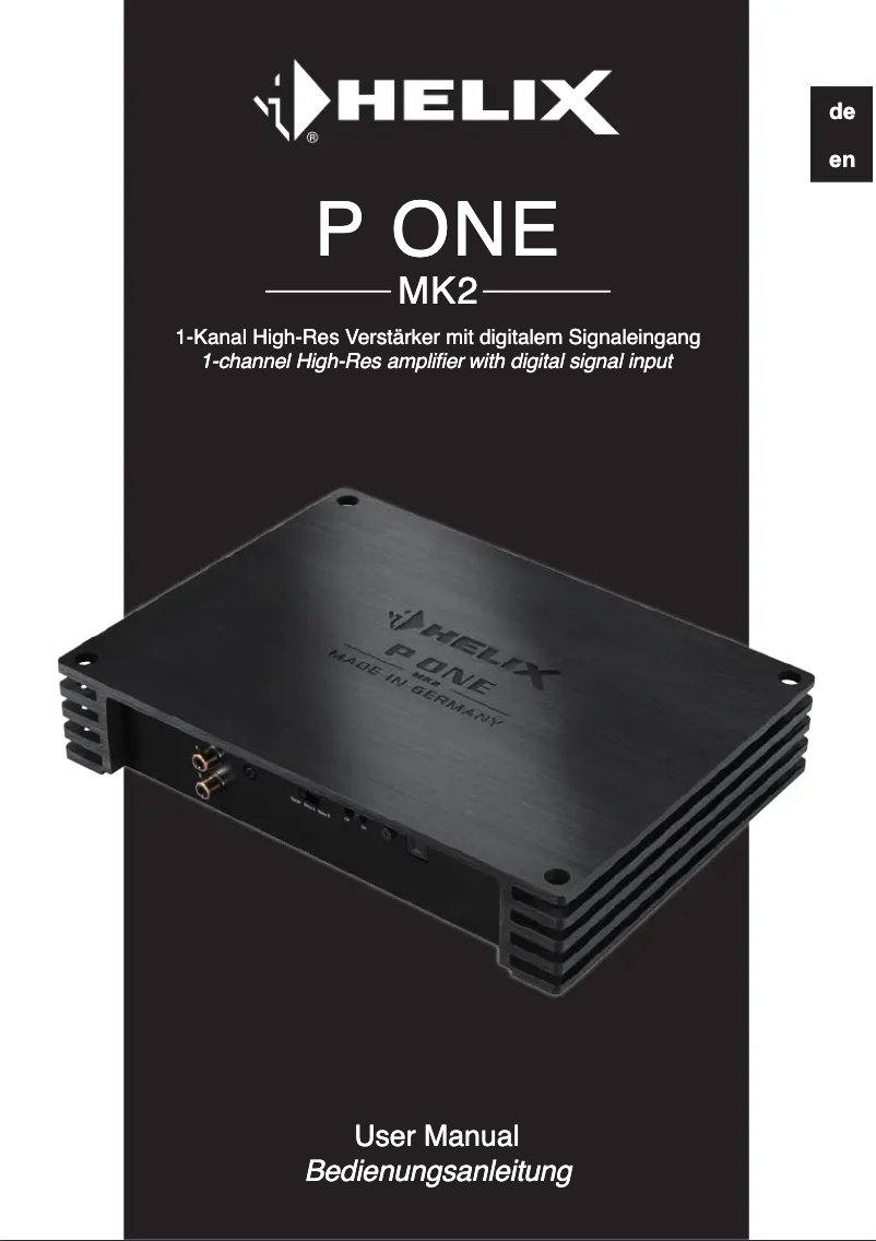 Imagen de la primera página del manual del dispositivo P ONE MK2