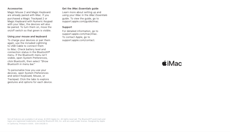 Página 1 del manual Manual de usuario Apple iMac 27" (2020)
