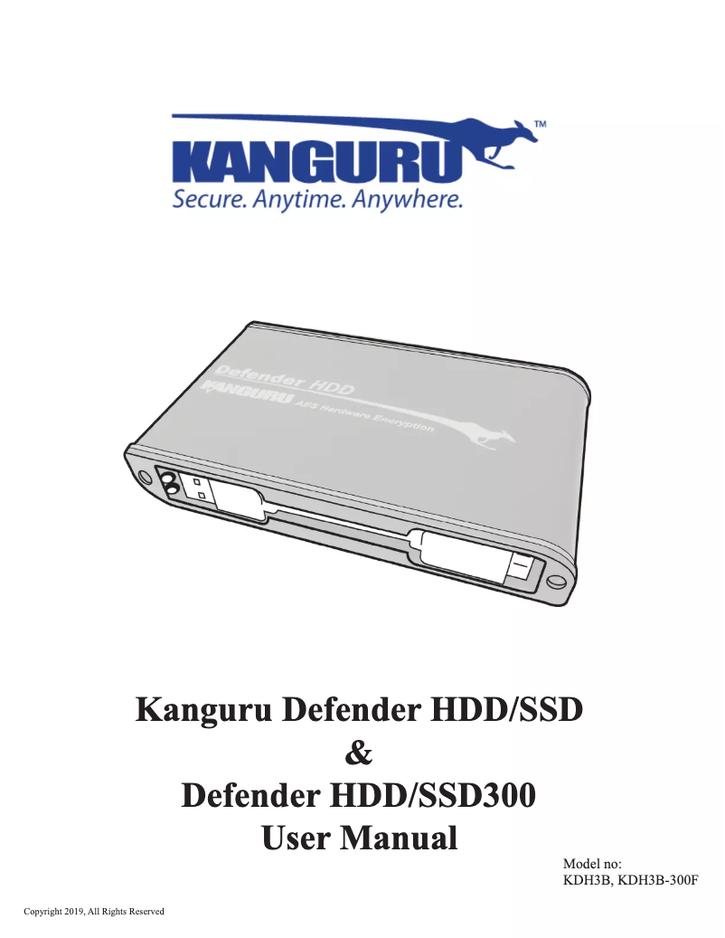Página nº 1 - Manual de usuario Kanguru Defender SSD300