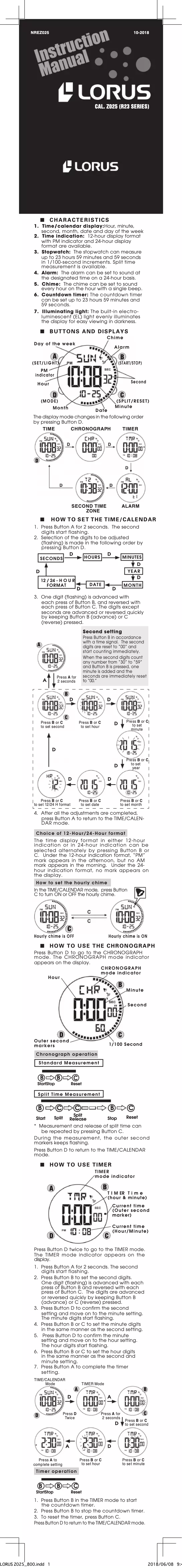 Imagen de la primera página del manual del dispositivo Z025