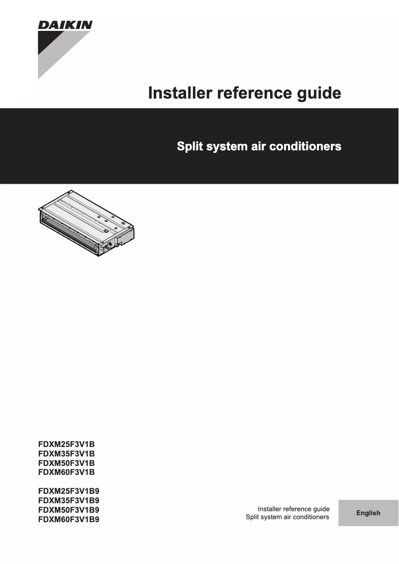 Página 1 del manual Guía de instalación Daikin FDXM50F3V1B9
