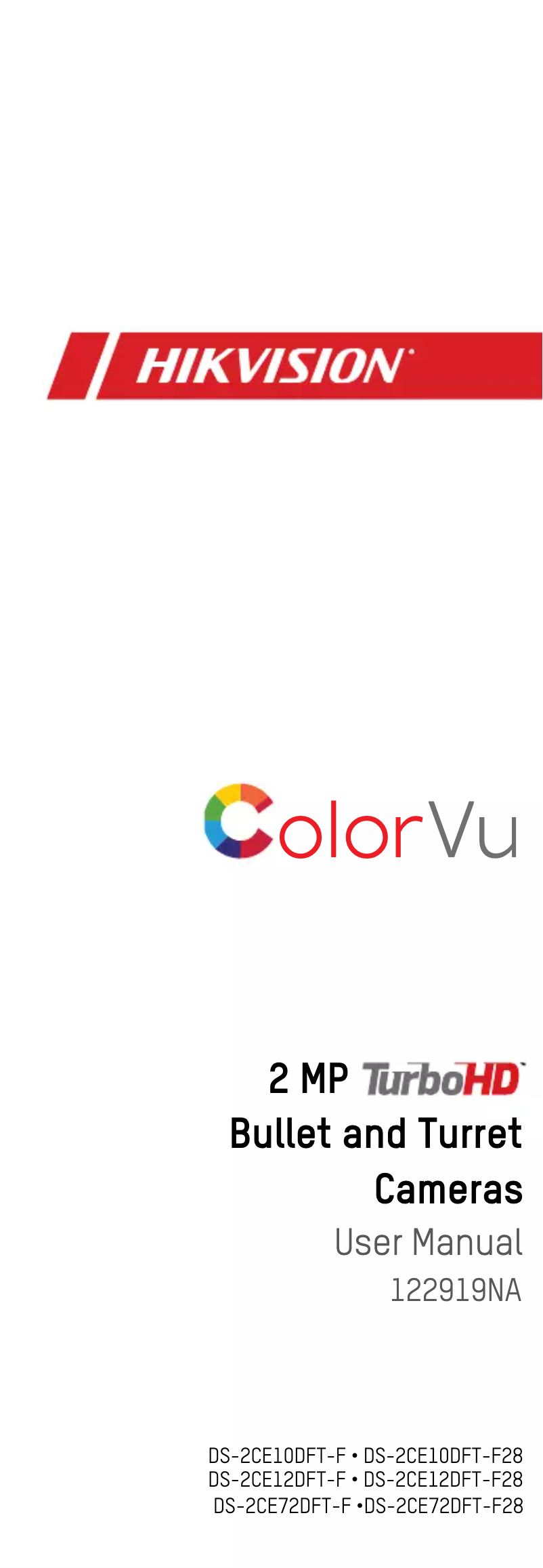 Página 1 del manual Manual de usuario Hikvision DS-2CE12DFT-F