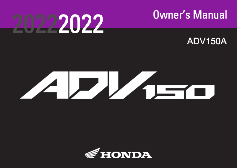 Página 1 del manual Manual de usuario Honda ADV150 (2022)