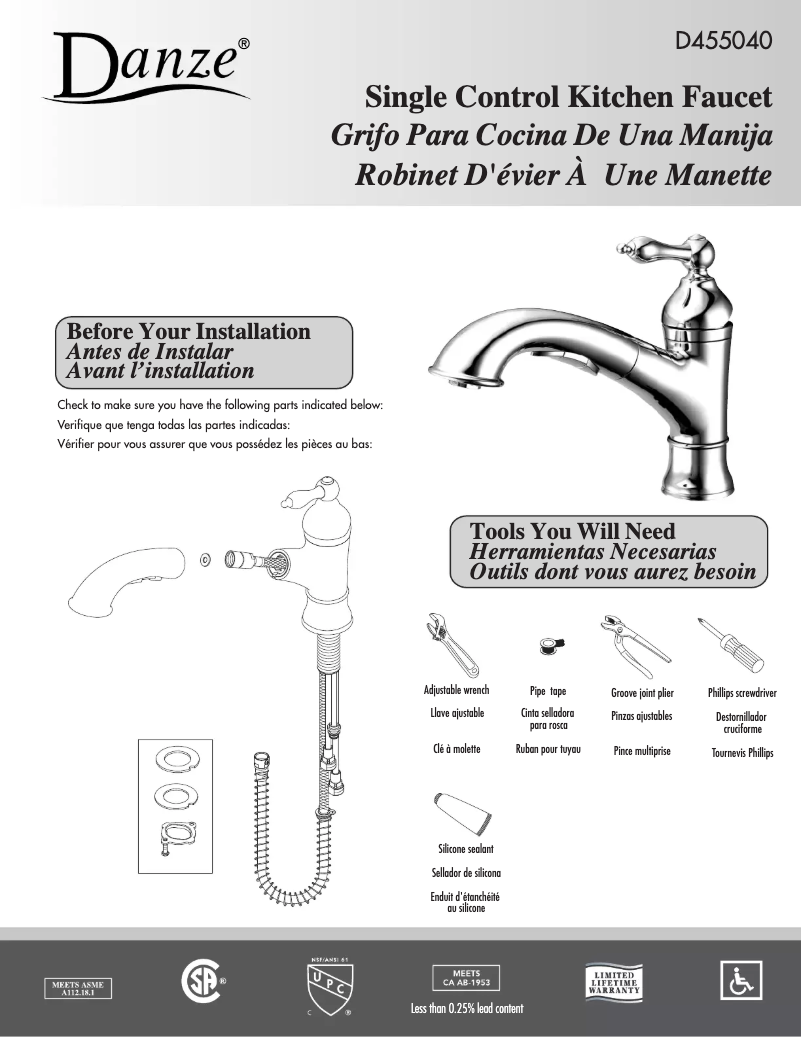 Imagen de la primera página del manual del dispositivo D455040