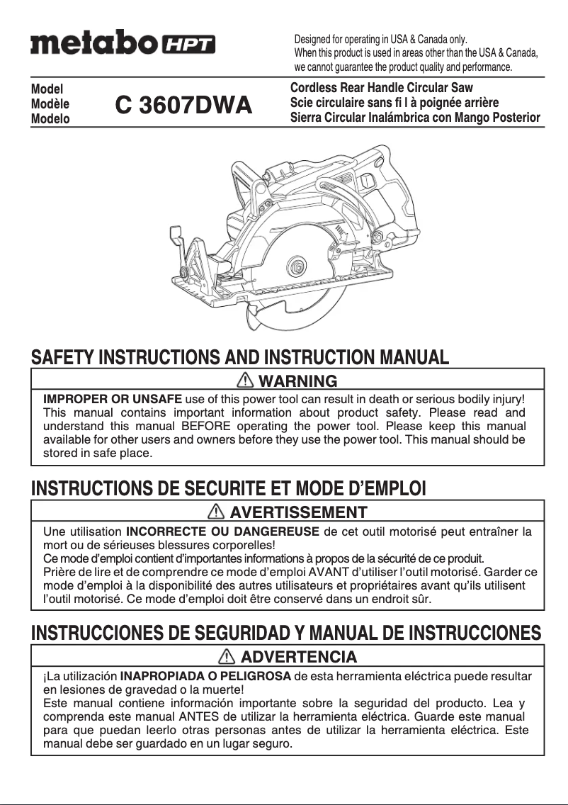 Imagen de la primera página del manual del dispositivo C3607DWA