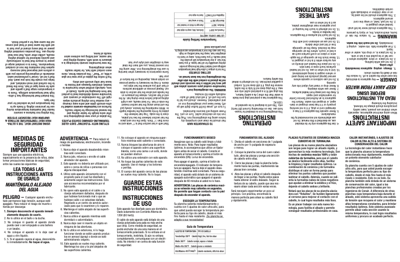 Página 1 del manual Manual de usuario Conair CS33FPR