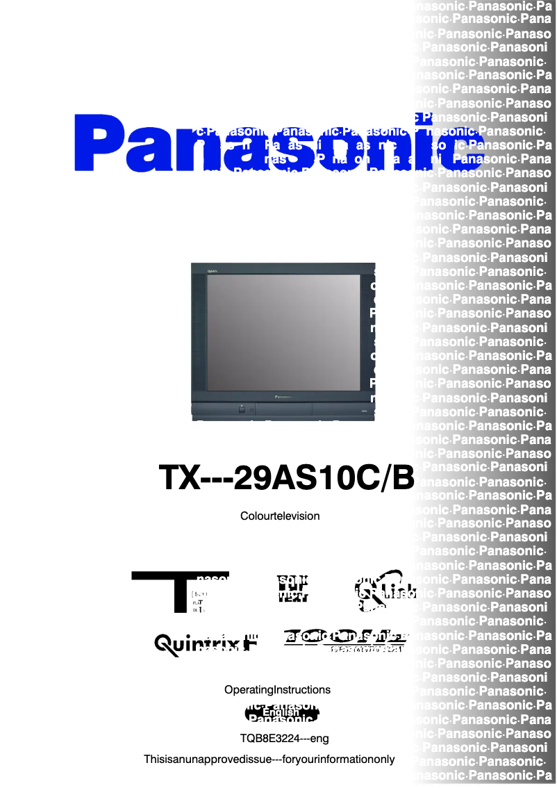 Imagen de la primera página del manual del dispositivo TX-29AS10CB