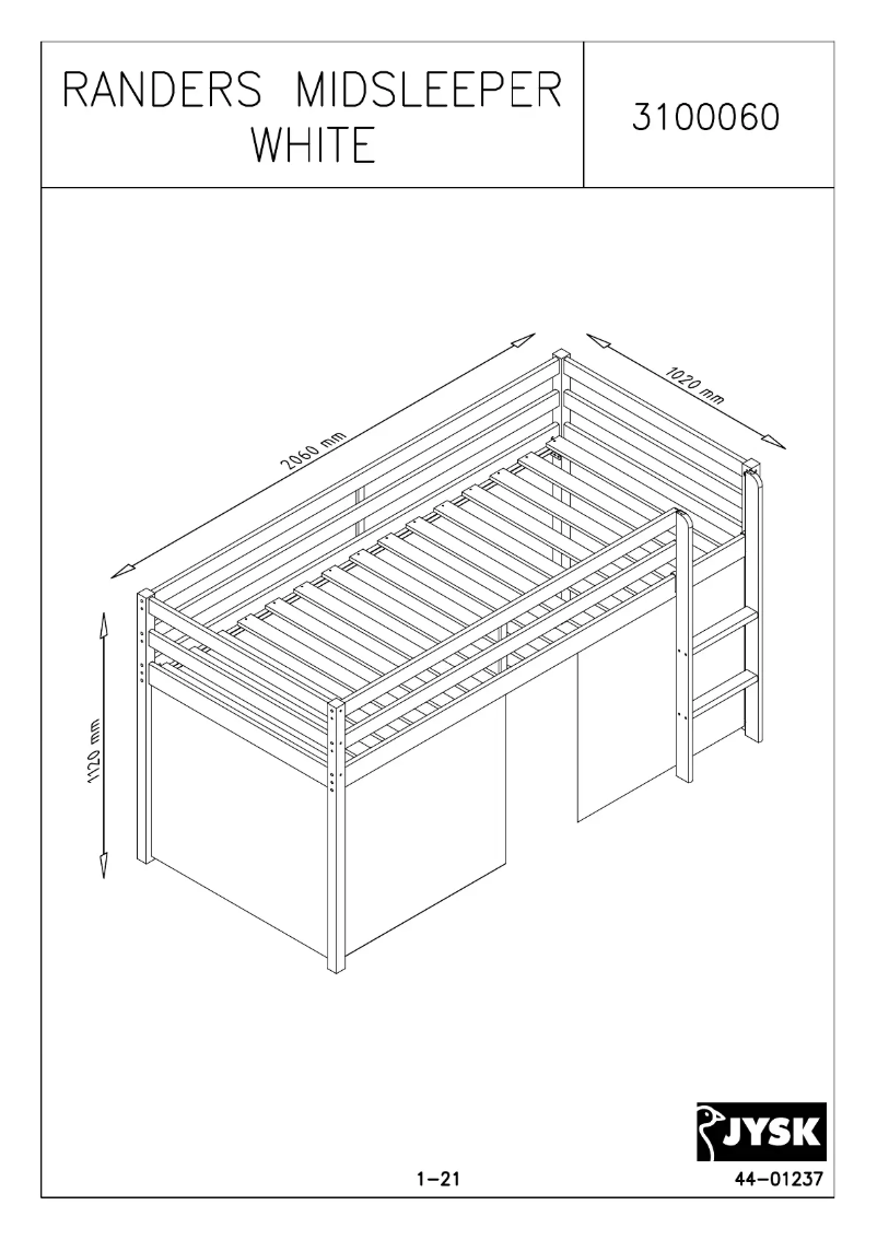 Página nº 1 - Manual de usuario JYSK Randers