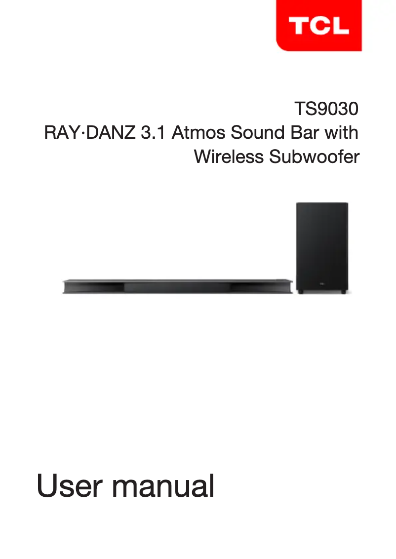 Página nº 1 - Manual de usuario TCL Ray Danz TS9030