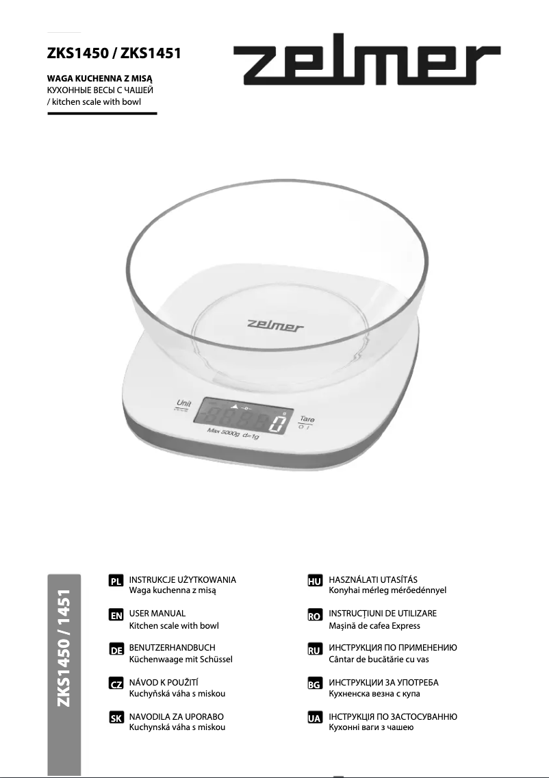 Página 1 del manual Manual de usuario Zelmer ZKS1450