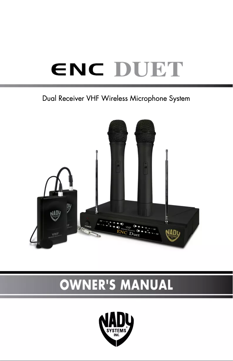 Página 1 del manual Manual de usuario Nady Encore Duet