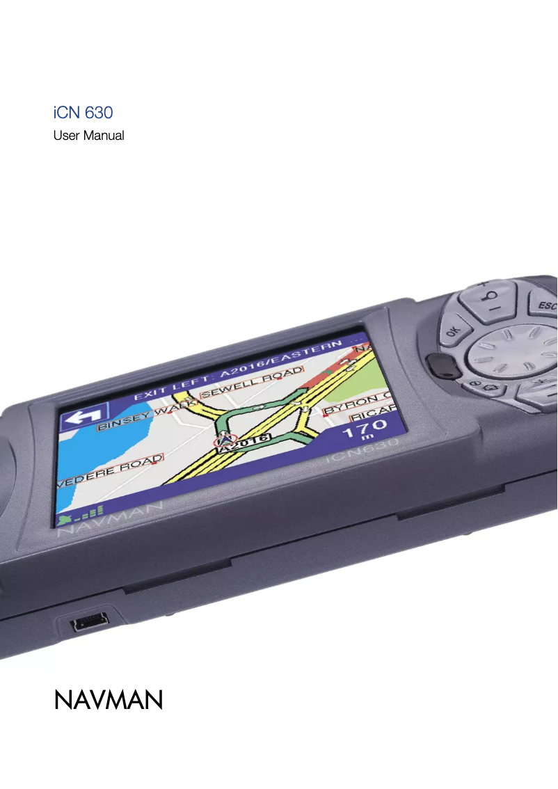 Página 1 del manual Manual de usuario Navman ICN 630