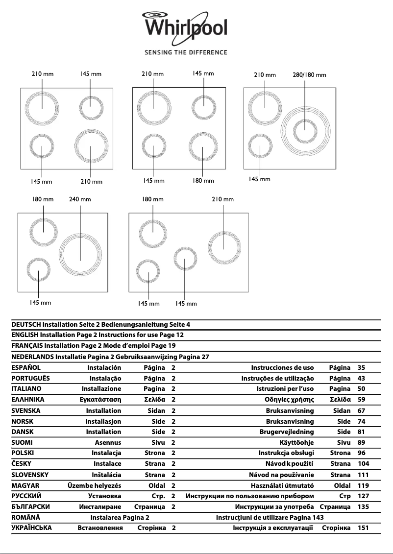 Página 1 del manual Manual de usuario Whirlpool ACM 860/BF