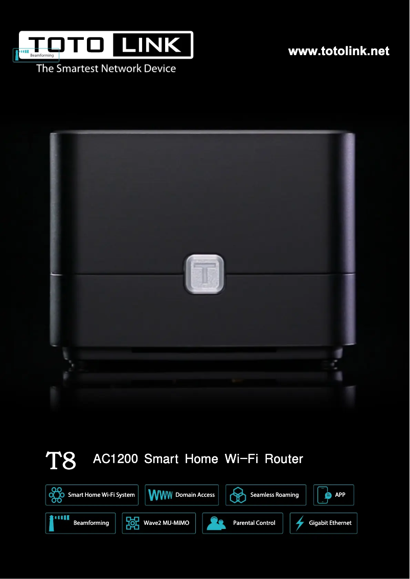 Imagen de la primera página del manual del dispositivo T8