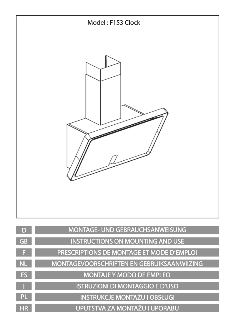 Imagen de la primera página del manual del dispositivo F153 Clock