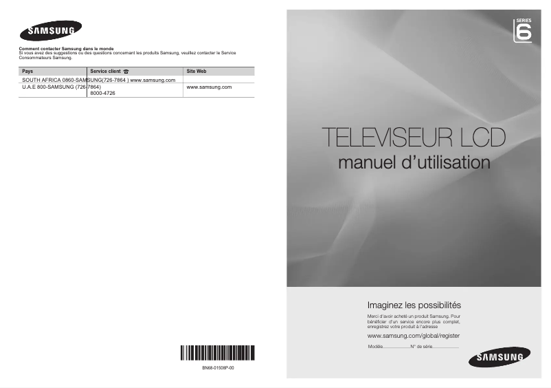 Imagen de la primera página del manual del dispositivo LA40A610A3R