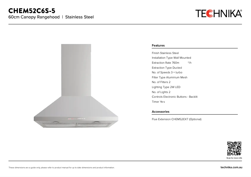 Imagen de la primera página del manual del dispositivo CHEM52C6S-5