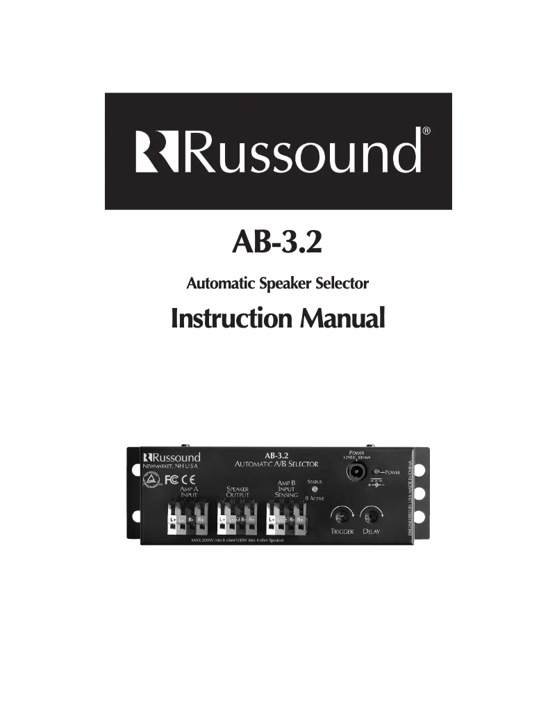 Página 1 del manual Manual de usuario Russound AB-3.2