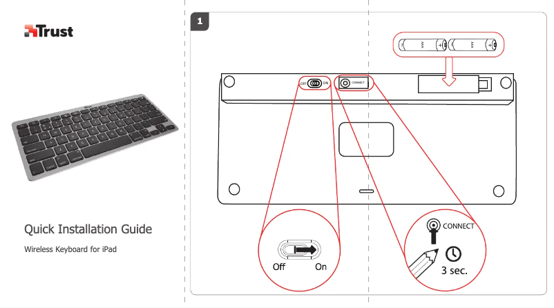 Página nº 1 - Manual de usuario Trust Wireless Keyboard for iPad 18540