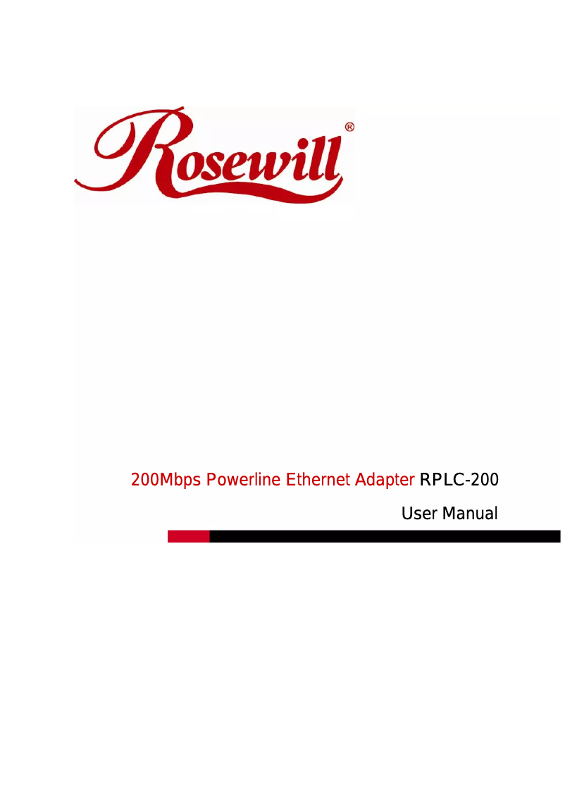 Página nº 1 - Manual de usuario Rosewill RPLC-200KIT