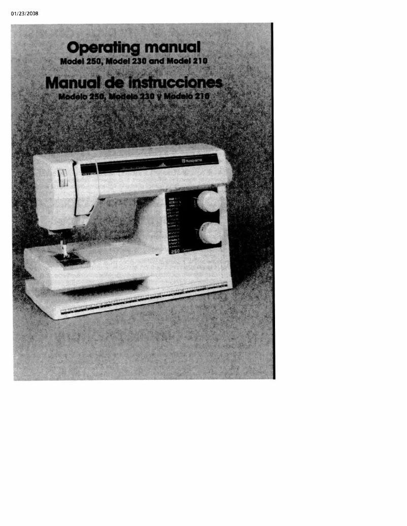 Imagen de la primera página del manual del dispositivo 250
