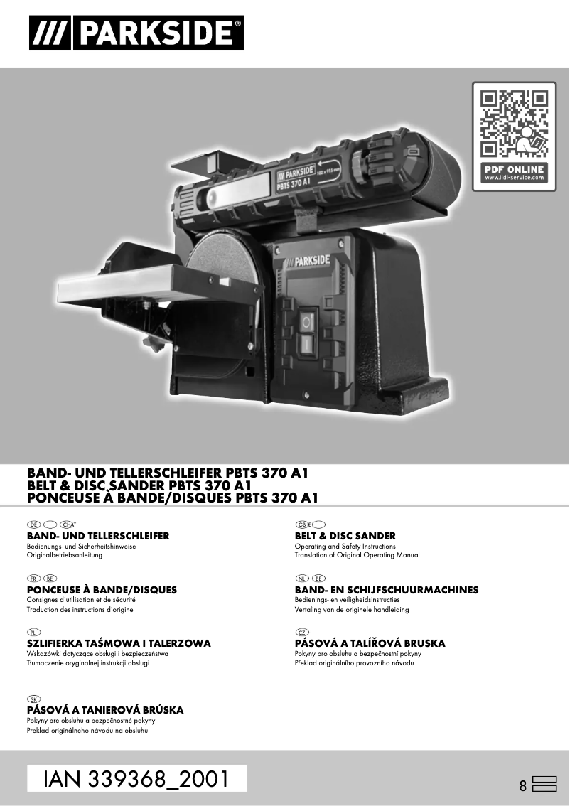 Imagen de la primera página del manual del dispositivo PBTS 370 A1