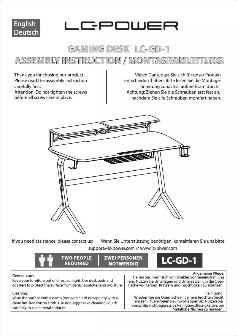 Página 1 del manual Manual de usuario LC-Power LC-GD-1W