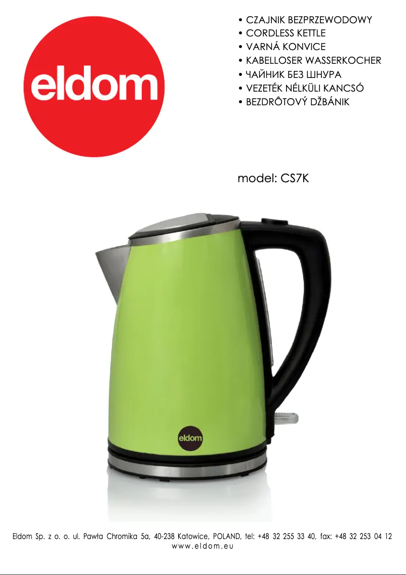 Imagen de la primera página del manual del dispositivo CS7K