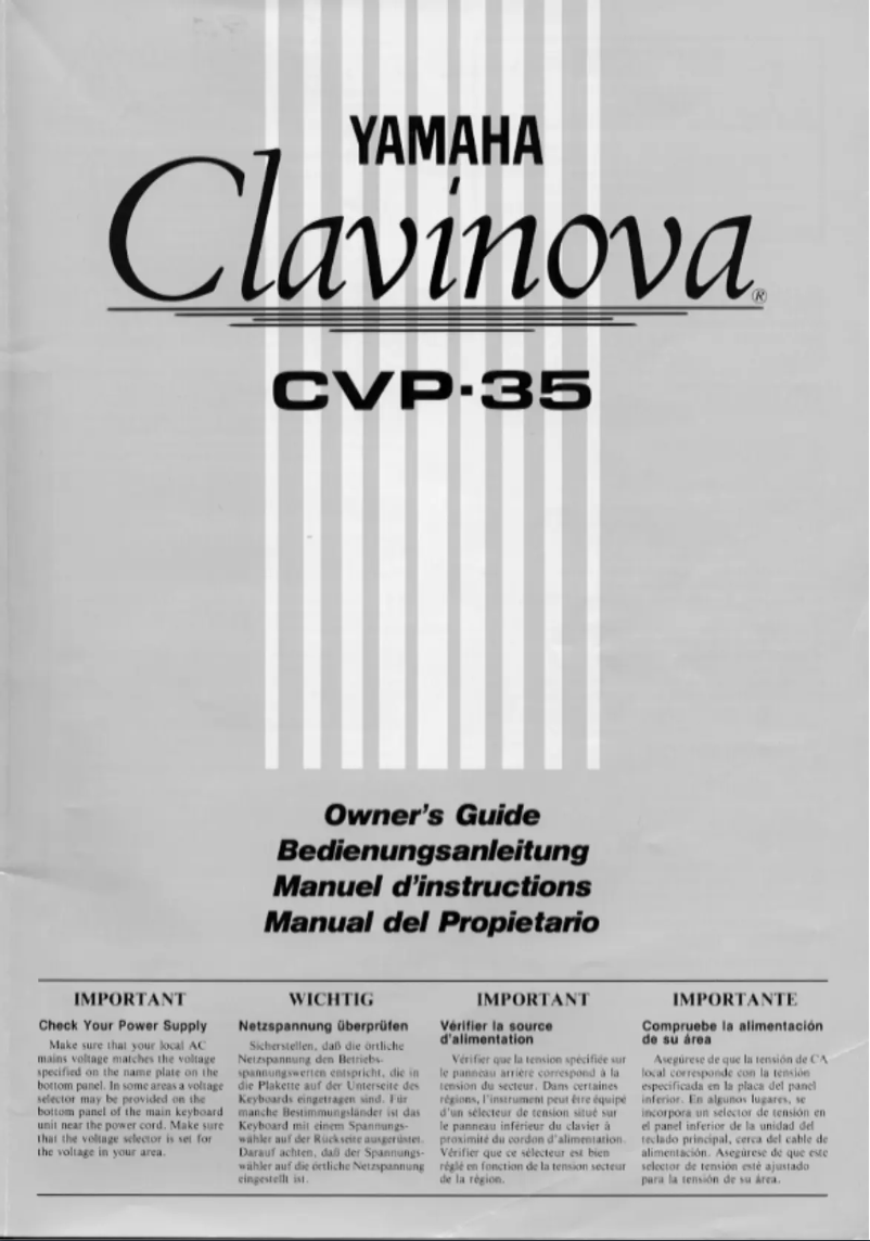 Imagen de la primera página del manual del dispositivo Clavinova CVP-35