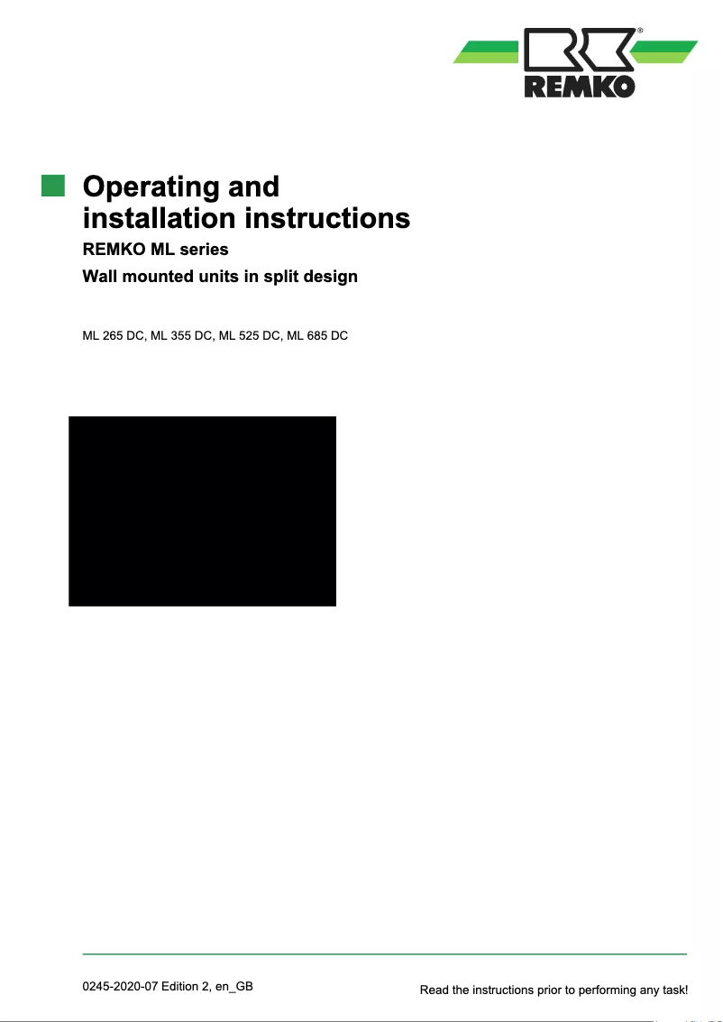 Página 1 del manual Manual de usuario Remko ML 265 DC