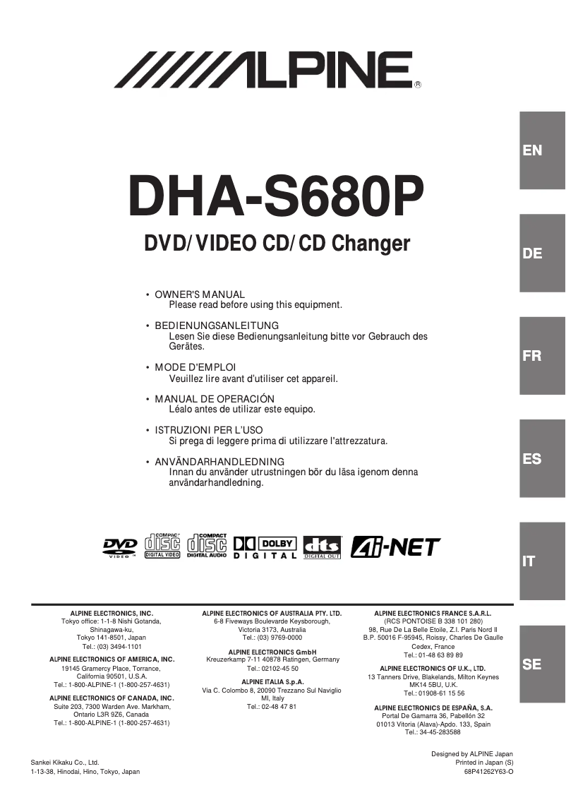 Imagen de la primera página del manual del dispositivo DHA-S680P