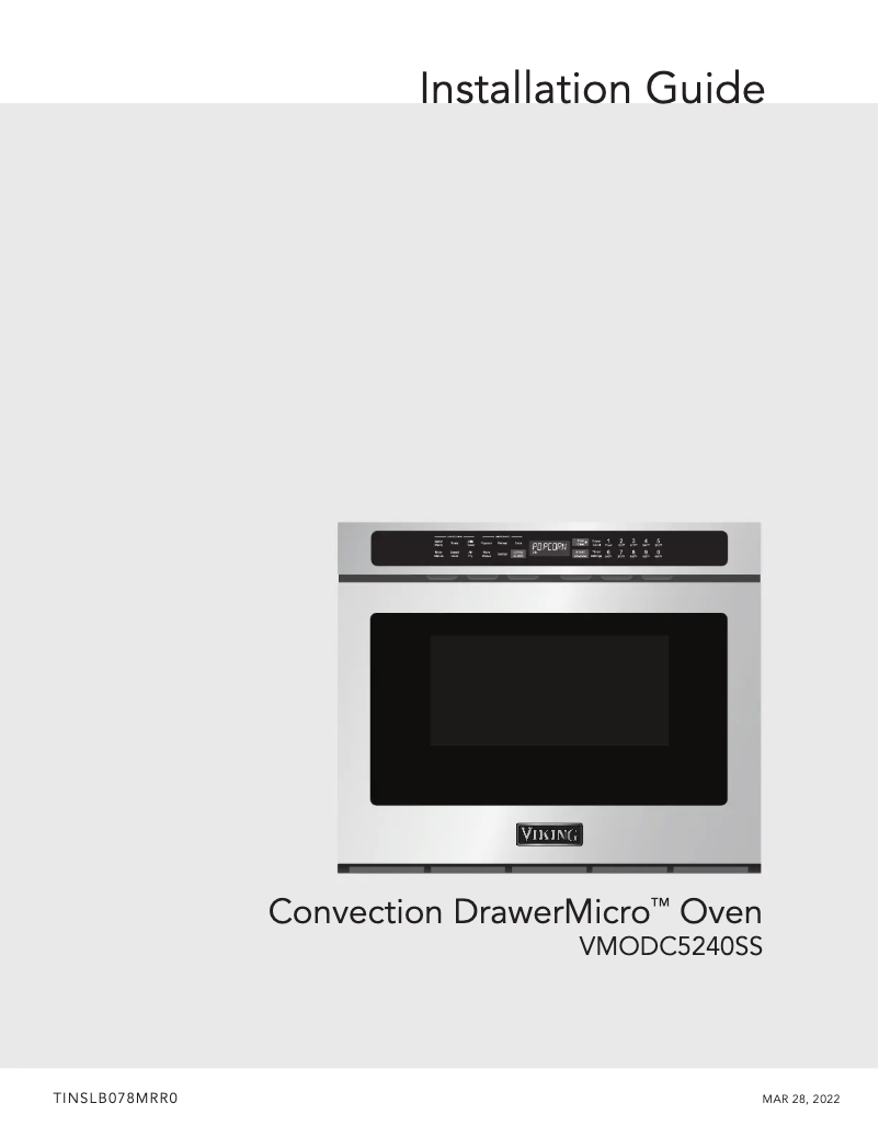 Imagen de la primera página del manual del dispositivo VMODC5240SS