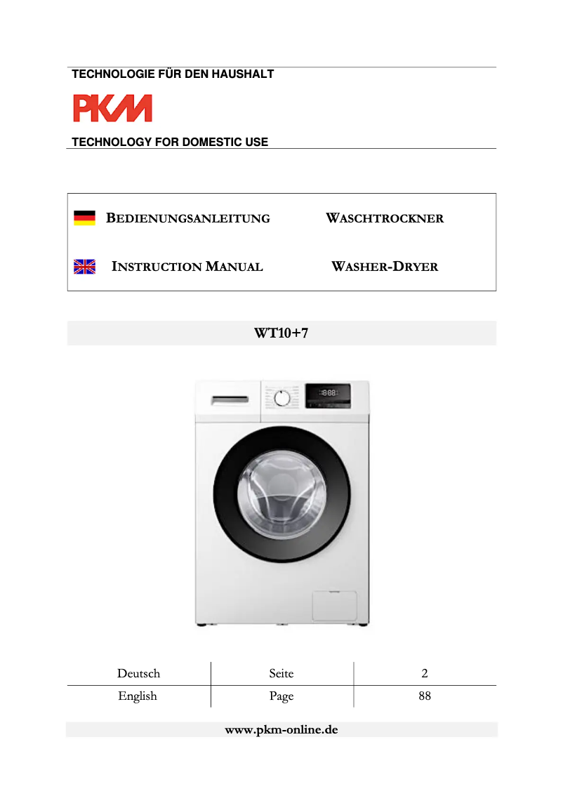 Imagen de la primera página del manual del dispositivo WT10+7