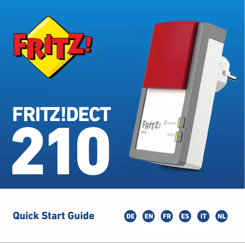 Imagen de la primera página del manual del dispositivo FRITZ!DECT 210
