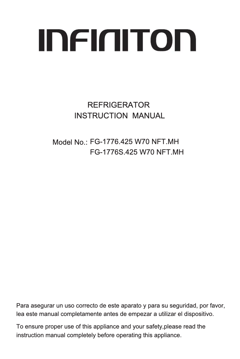 Imagen de la primera página del manual del dispositivo FG-1776.425 W70 NFT.MH