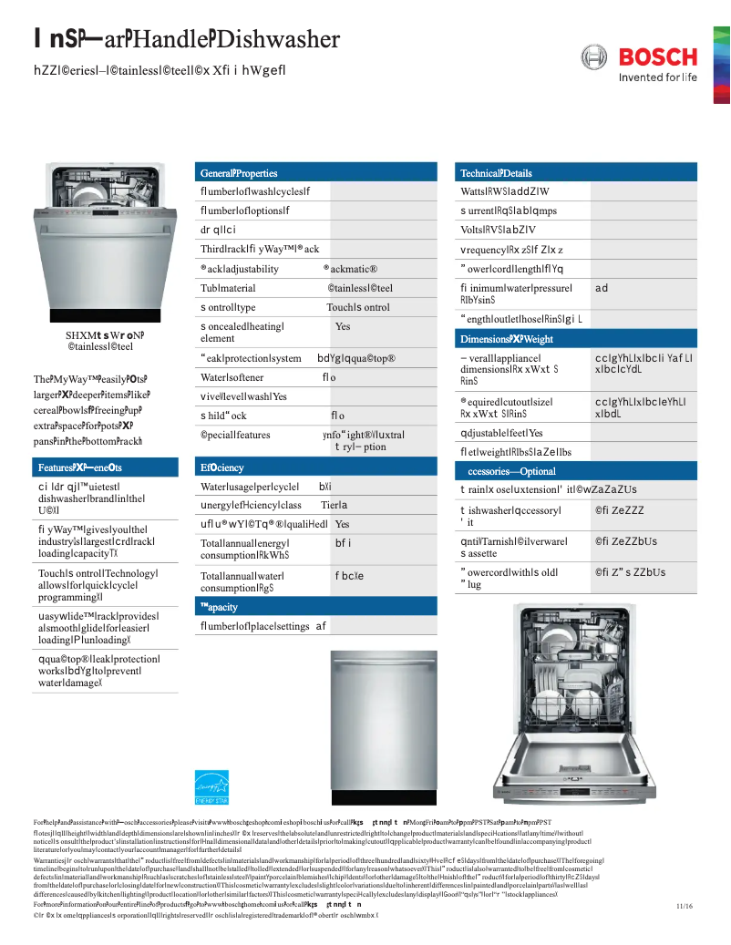 Página nº 1 - Ficha técnica Bosch SHXM98W75N