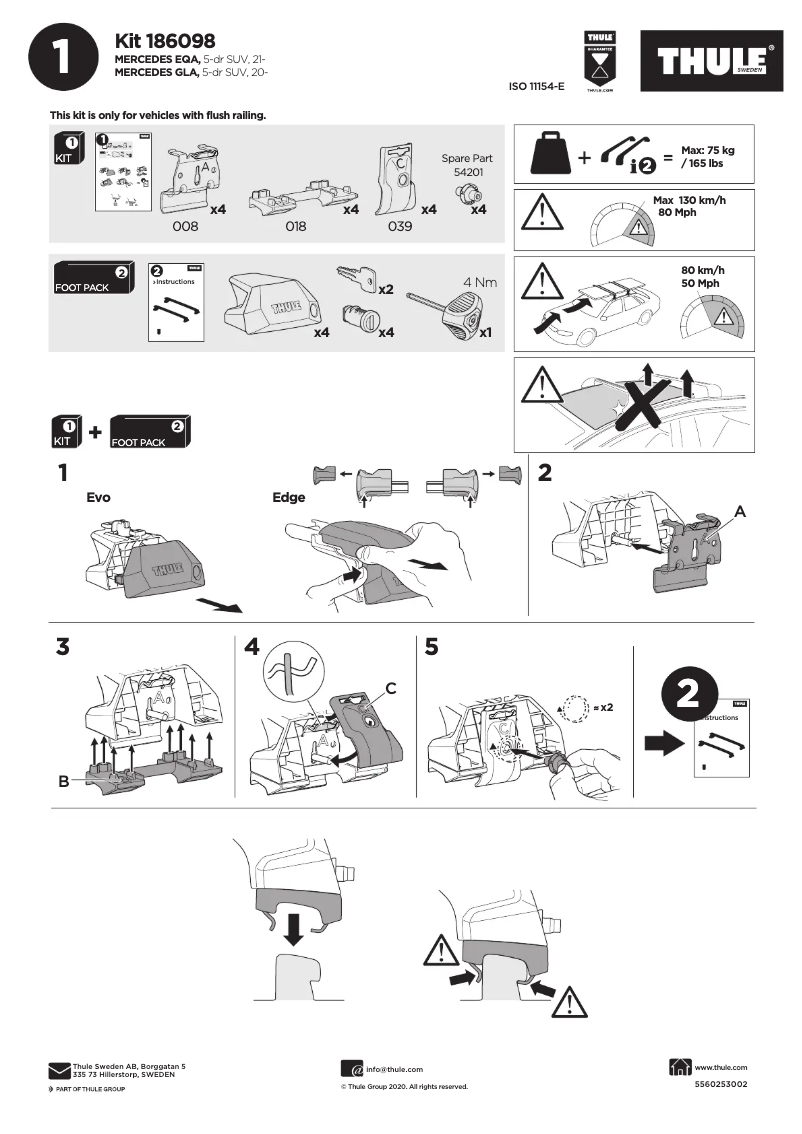Imagen de la primera página del manual del dispositivo Kit 186098