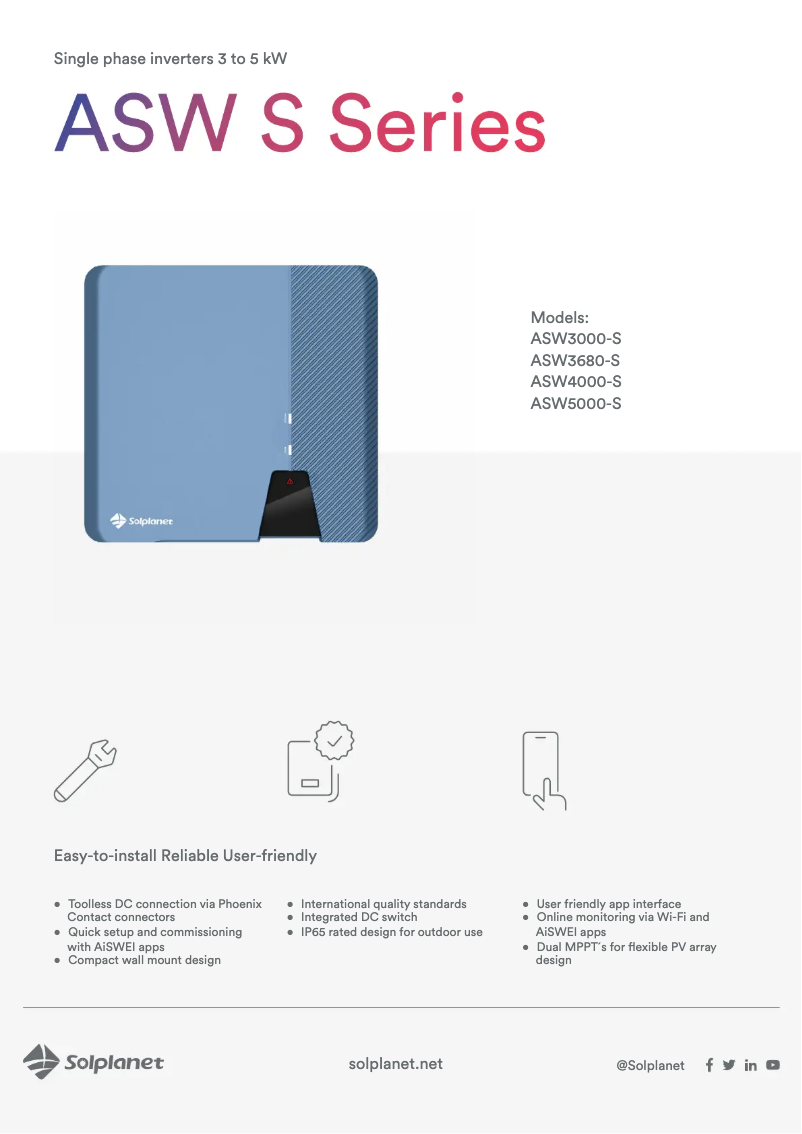 Imagen de la primera página del manual del dispositivo ASW3000S-S