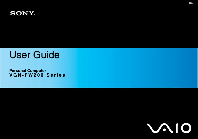 Página nº 1 - Manual de usuario Sony Vaio VGN-FW139