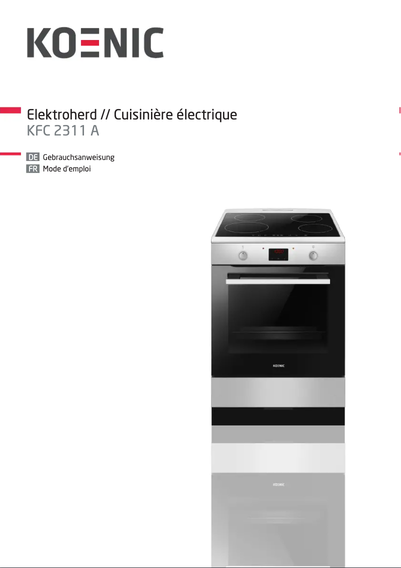 Imagen de la primera página del manual del dispositivo KFC 2311 A