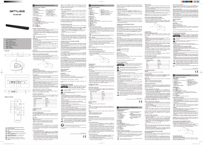 Página 1 del manual Manual de usuario Muse M-1650 SBT
