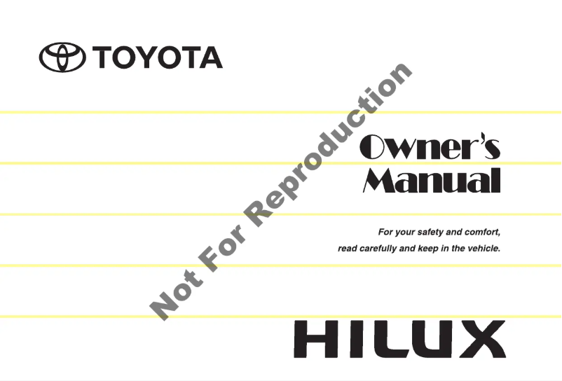 Página 1 del manual Manual de usuario Toyota Hilux (2014)